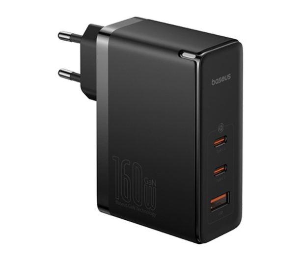 Baseus Ładowarka sieciowa GaN5 Pro 160W 2x USB-C 1x USB-A QC PD - 1184498 - zdjęcie